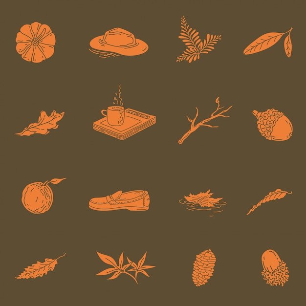 Vector las colecciones de otoño