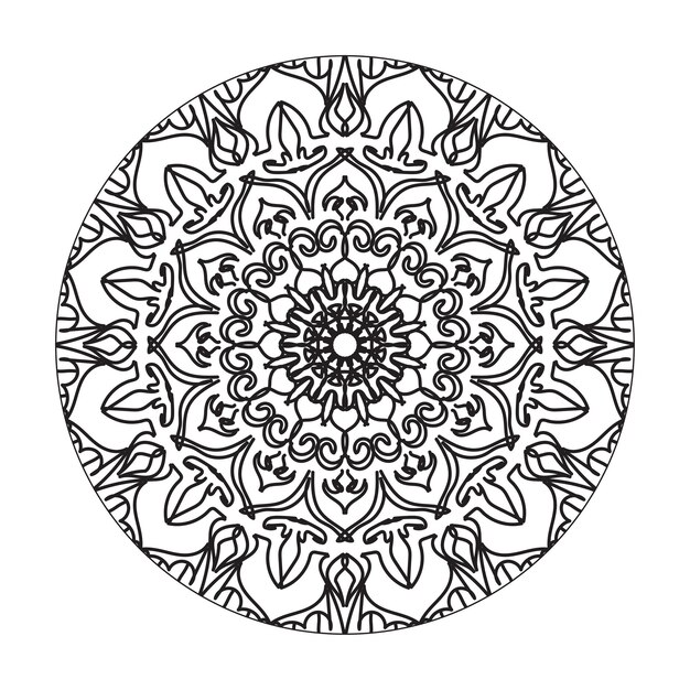 Colecciones Patrón circular en forma de mandala para decoraciones de tatuajes Henna Mehndi Decoración