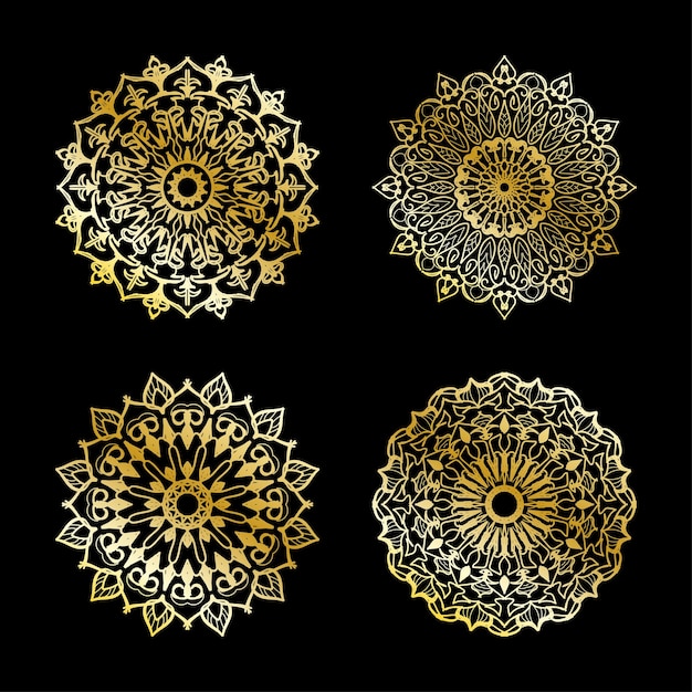 Colecciones Patrón circular en forma de mandala para tatuajes de Henna Mehndi Página de libro para colorear