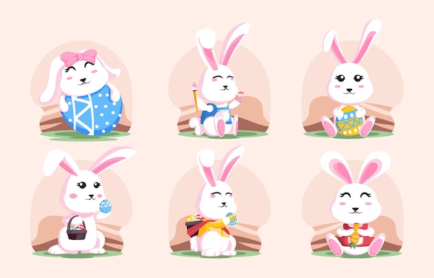 Las colecciones de personajes de conejos más divertidos del día de Pascua