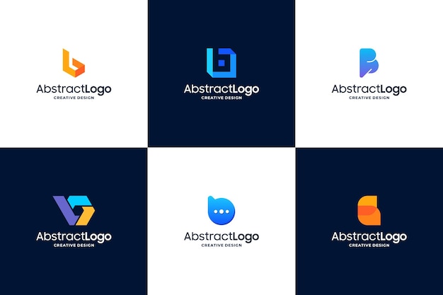 Colecciones únicas de diseño de logotipo de la letra B