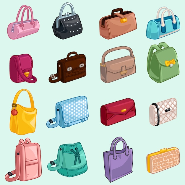 Vector colecciones womans bags icon