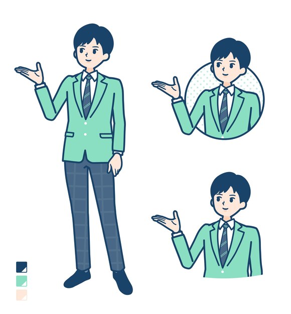 Colegial simple Green Blazerguidance
