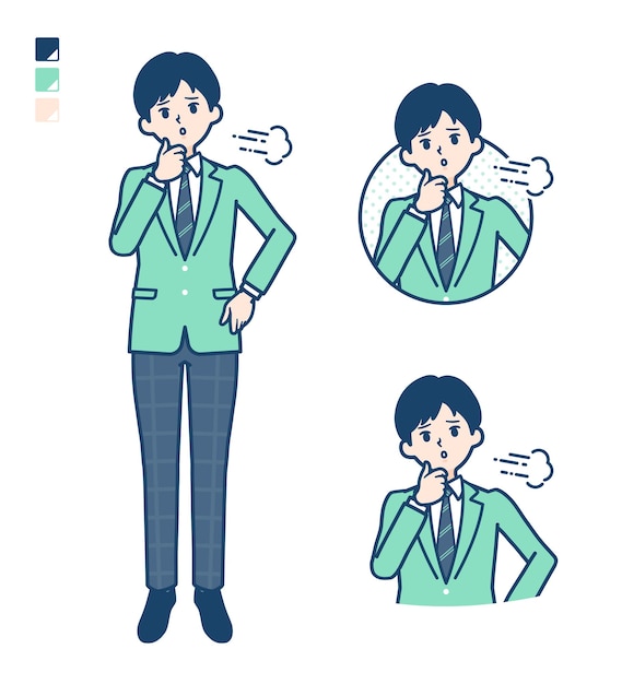 Colegial simple Green Blazersigh