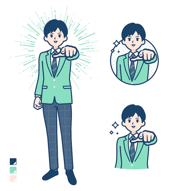 Colegial simple Green Blazerwantyou