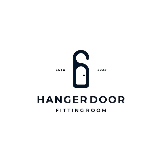 Colgador de ropa con puerta house home logo design inspiration