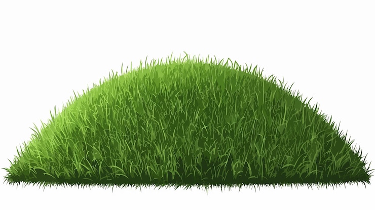Vector la colina de la hierba verde