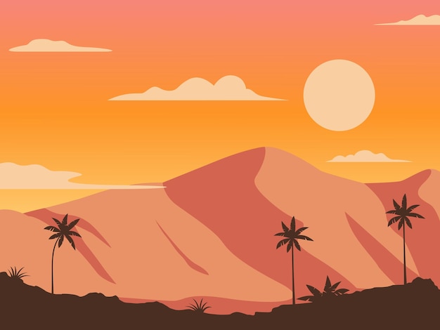 Las colinas del paisaje, la vista del desierto americano, el fondo de las postales de verano.