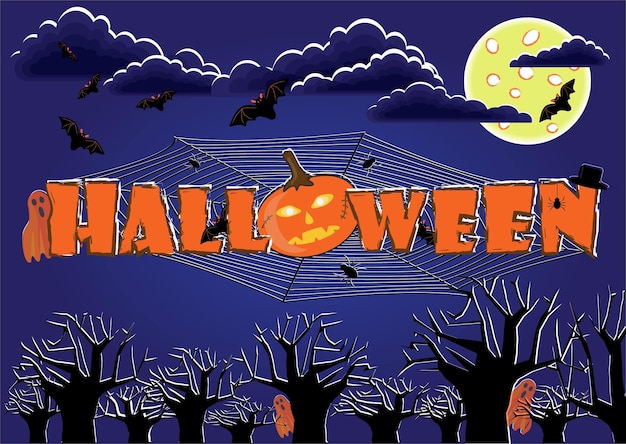 Collage de atributos y símbolos de halloween 2
