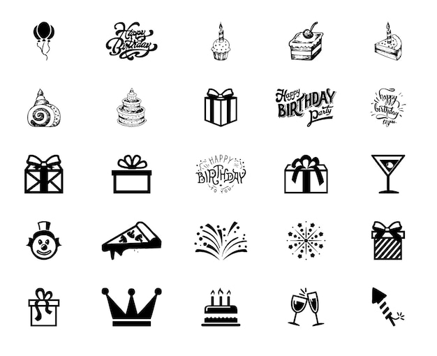 un collage de imágenes en blanco y negro incluyendo un regalo de cumpleaños