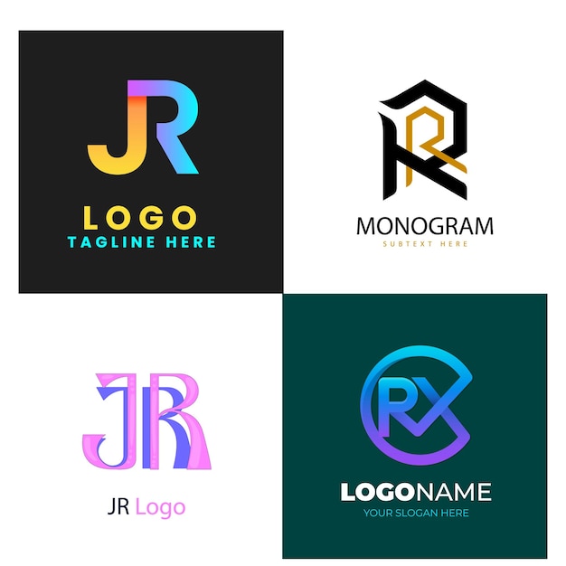 un collage de logotipos que incluye un logotipo de r r