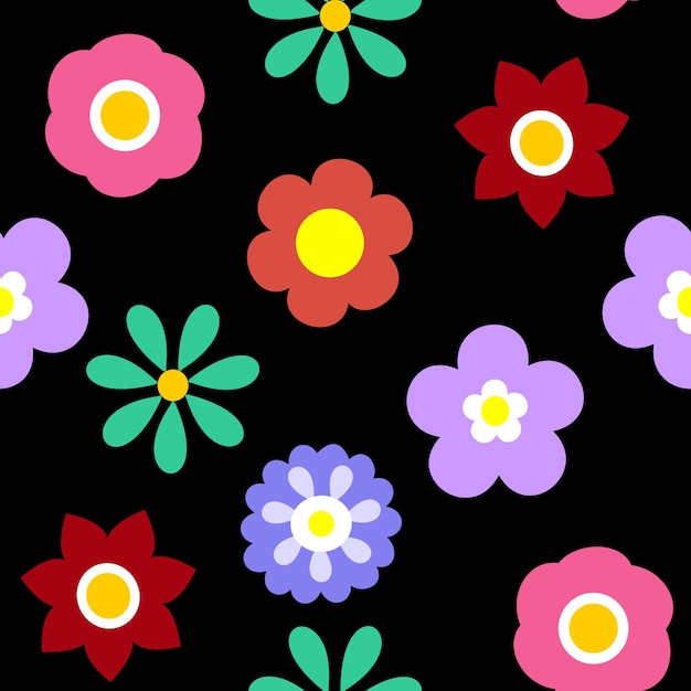 Collage de patrones sin fisuras florales contemporáneos.