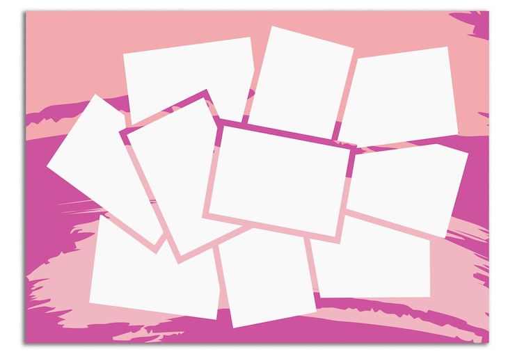 Vector collaje artístico de moodboard para imágenes de moda o marco de fotos y plantilla de pared de fotos digital
