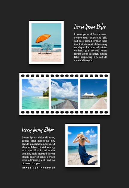 Collaje de cuadros de imágenes o fotos y plantilla de pared de fotos digital