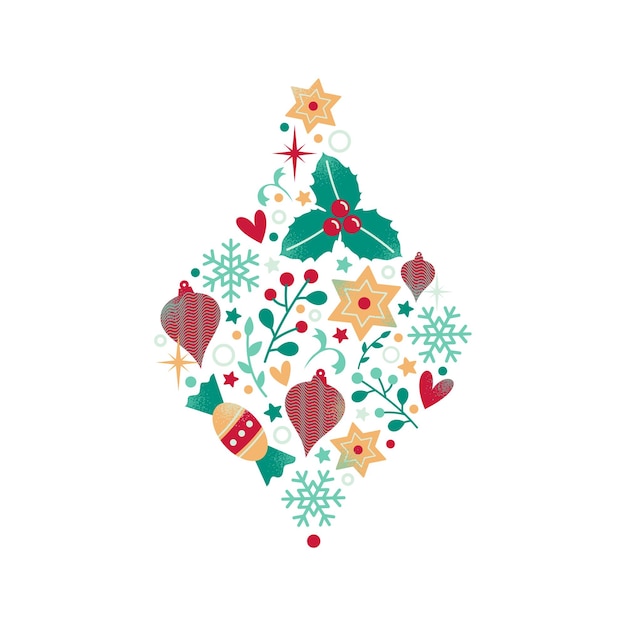 Collajes de Navidad con textura detallada 28