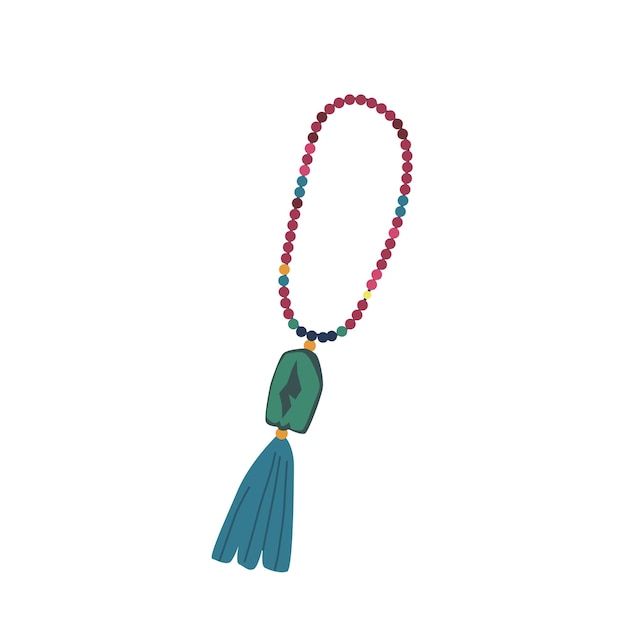 Collar colorido con cuentas adornadas con diseños y patrones intrincados que añaden un toque de elegancia y estilo a tu atuendo.