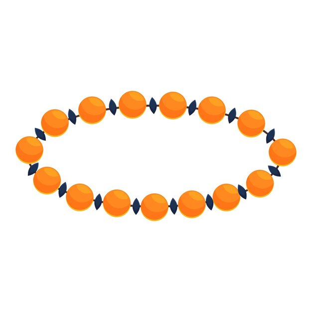 Collar de cuentas naranja que representa la moda y el estilo