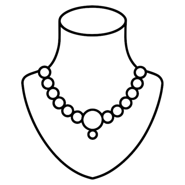 collar línea de boda arte ilustración plana