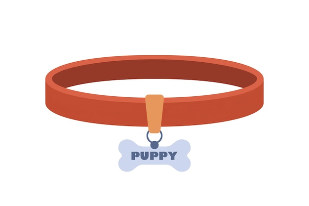 Collar de mascota marrón con medallón en forma de hueso de plata Collar de perros con medallones