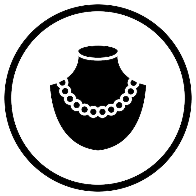 Collar de perlas Ilustración del diseño del icono vectorial