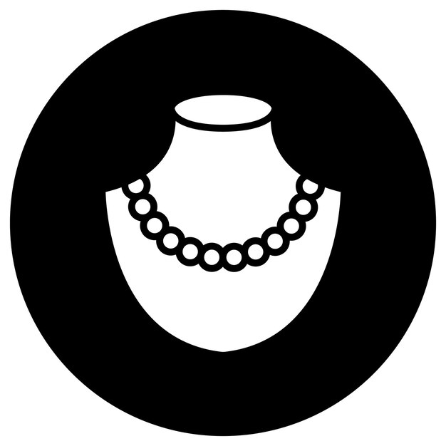Collar de perlas Ilustración del diseño del icono vectorial