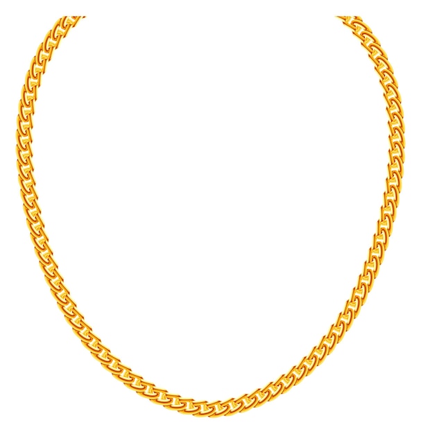 Un collar precioso una cadena dorada colgando joyas de moda