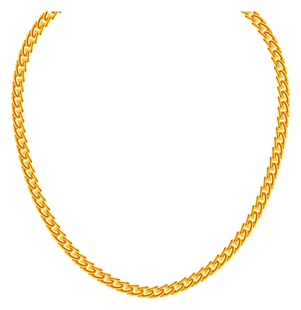 Un collar precioso una cadena dorada colgando joyas de moda