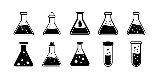 Collection of Laboratory Flasks and Test Tubes
