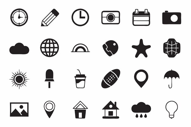 Collection of Monochrome Icons