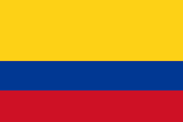 Colombia, bandera, vector, 4