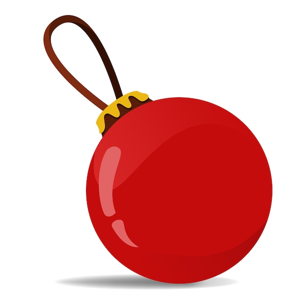 Coloque la bola de Navidad roja y el cristal transparente con efecto de nieve aislado en el fondo blanco.