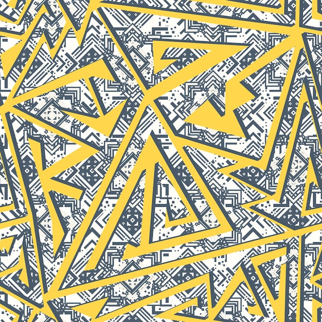 Color amarillo patrón geométrico eps 10 archivo vectorial