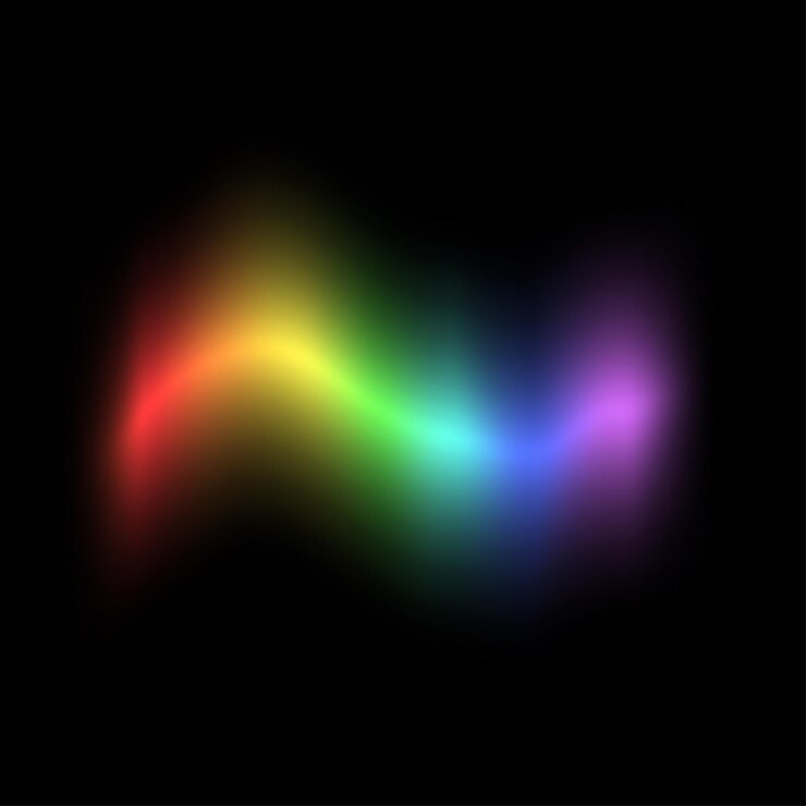 Color arco iris Efecto de luz Gradiente de onda Superposición translúcida
