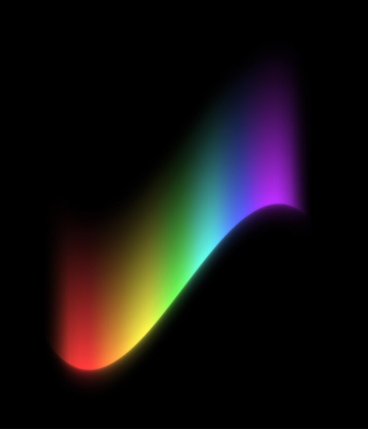 Color arco iris Efecto de luz Gradiente de onda Superposición translúcida