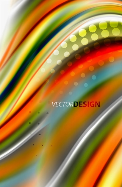 Vector color del arco iris ondas vectoriales borrosas fondo abstracto ilustración artística vectorial para la presentación de la aplicación papel tapiz banner o cartel