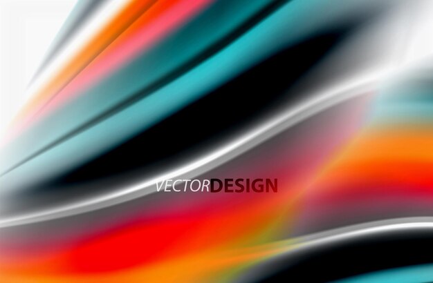Color del arco iris ondas vectoriales borrosas fondo abstracto ilustración artística vectorial para la presentación de la aplicación papel tapiz banner o cartel