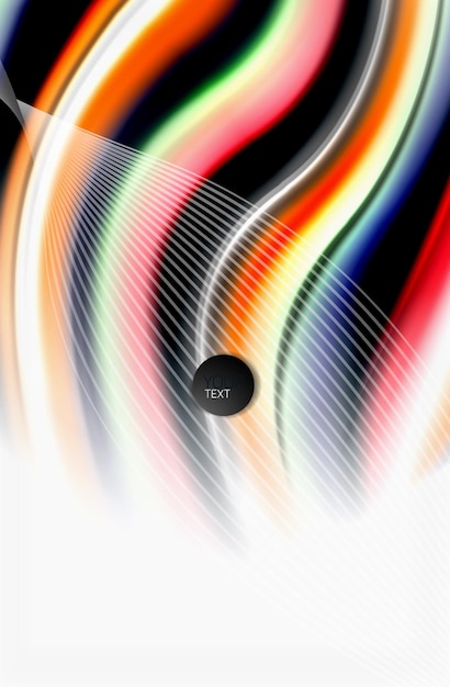 Color del arco iris ondas vectoriales borrosas fondo abstracto ilustración artística vectorial para la presentación de la aplicación papel tapiz banner o cartel