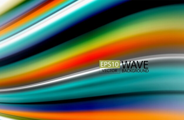 Color del arco iris ondas vectoriales borrosas fondo abstracto