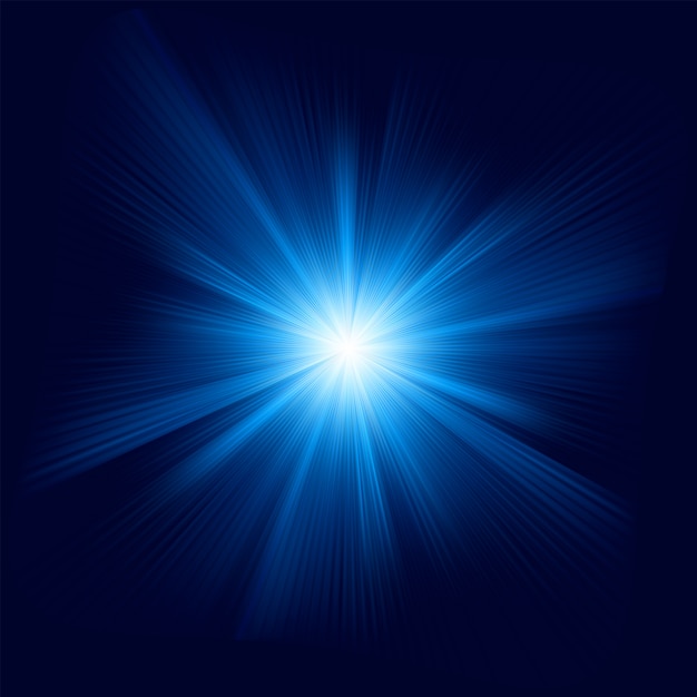 Vector color azul con una explosión.