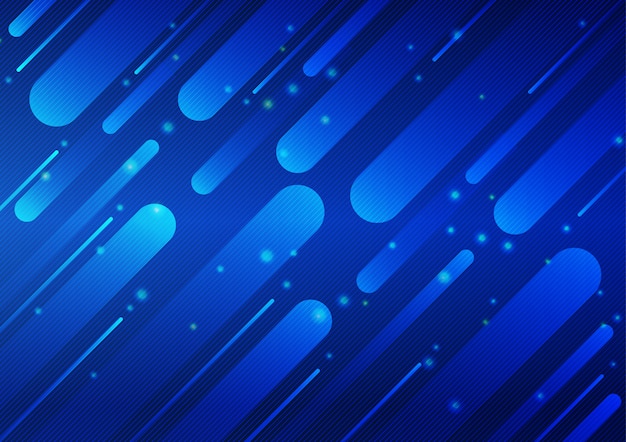Color azul geométrico y línea de diseño de fondo abstracto