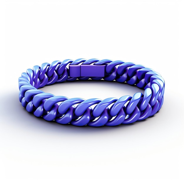 Vector color azul pulsera 3d vector fondo blanco aislado h