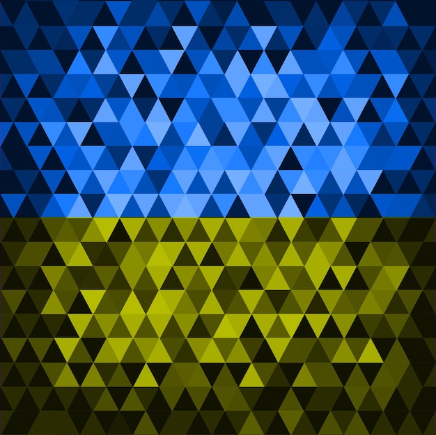 Color de la bandera de Ucrania. Ilustración de vector de fondo geométrico abstracto fondo claro