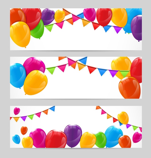 Color brillante globos fondo ilustración vectorial EPS10