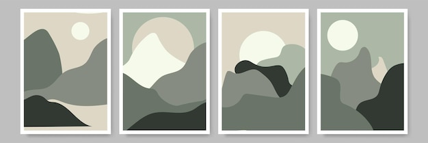 Color contemporáneo neutro Bauhaus conjunto de impresión de arte Boho póster diseño minimalista arte boho