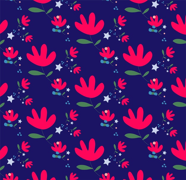 color sin costuras plenas hojas de flores patrón de racimo fondo oscuro diseño sólido abstracto flor florecida