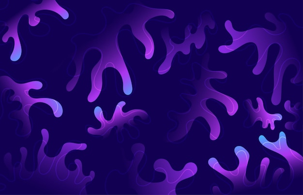 Color degradado futurista abstracto con plantilla de forma de dibujo a mano. Diseño superpuesto con fondo de luz suave. vector de ilustración