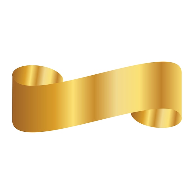 El color del diseño de la etiqueta realista de la cinta Banner dorado