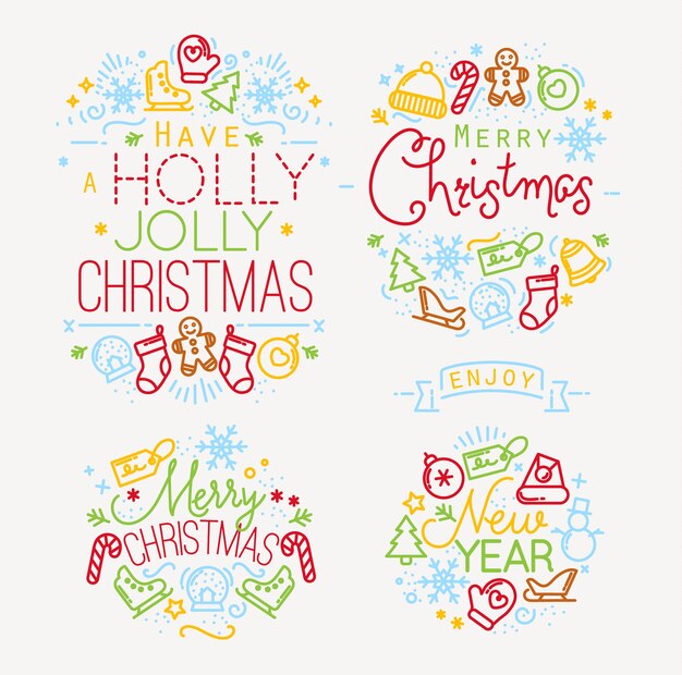 Color de los elementos de Navidad