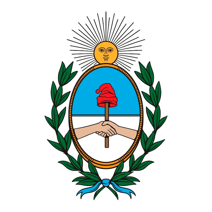 Vector el color del escudo de armas argentino