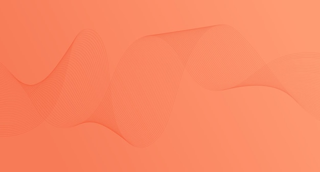 El color de fondo abstracto del año 2024 con ondas suaves de tonalidad rosa naranja Peach Fluff